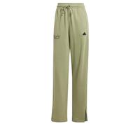 adidas Donna Signature Graphic Embroidery French Terry Straight Leg Pant, Tent Green, M
