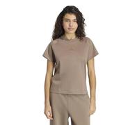 Adidas Soft Lux Short Sleeve T-shirt Marrone S Donna