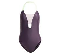 adidas Donna Sportswear Colorblock Swimsuit, Aurora Black/Preloved Fig, 40