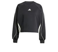 adidas Donna Stadium 3 Stripes Crew Sweatshirt, Black/off White, XXS