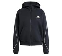 adidas Donna Stadium Small Logo Full Zip Hoodie Sweatshirt, Black, M