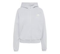 adidas Donna Stadium Small Logo Full Zip Hoodie Sweatshirt, lgh Solid Grey, L