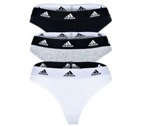 Adidas Donna String, 3 Pezzi - Thong 3PK, Intimo, Cotone Stretch, Logo...