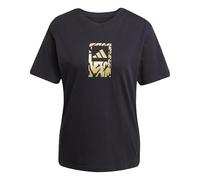 adidas Donna Tech Metallic Graphic T-Shirt 2, Black, L