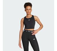 adidas Donna Techfit Cropped Training Tank Top Shirt, Black, M