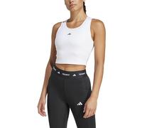 Adidas Tech-fit Crop Tank Sports Top Bianco S Donna