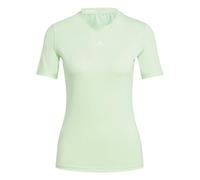 adidas Donna Techfit Training Tee, Semi Green Spark/White, S
