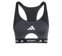 Adidas Techfit Workout Color Block Medium Impact Sports Bra Nero XL Donna