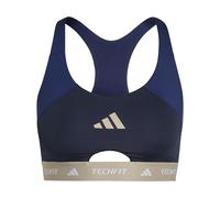 adidas Donna Techfit Workout Color Block Medium Support Bra, Dark Blue/Legend Ink, S