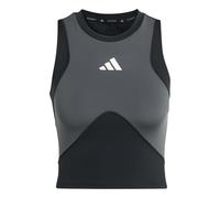 adidas Donna Techfit Workout Color Block Tank Shirt, Black/Carbon, L