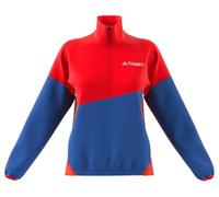 adidas Donna Terrex Multi Climawarm Fleece Anorak, Pure Ruby/Semi Cobalt Blue/Semi Impact Orange, S