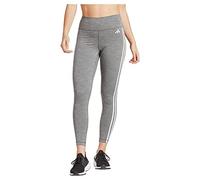 adidas Donna Train Essentials 3-Stripes High-Waisted 7/8 Leggings, dark grey heather, XL Short