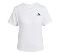 adidas Donna Train Essentials 3-Stripes Workout Shirt, White/Black, XXS