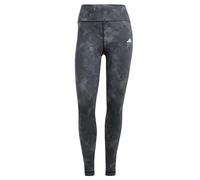 adidas Donna Train Essentials AOP Flower Tie-Dye Leggings, Grey Five/Carbon, XS