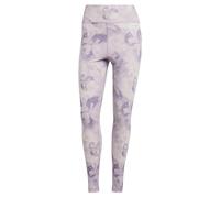 adidas Donna Train Essentials AOP Flower Tie-Dye Leggings, Putty Mauve/Preloved Fig, L