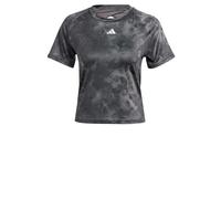 adidas Donna Train Essentials AOP Flower Tie-Dye Tee, Grey Five/Carbon, M