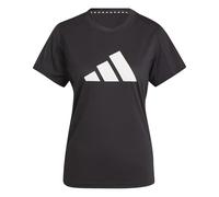 adidas Donna Train Essentials Big Performance Logo Training Shirt, Black/White, XS