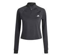 adidas Donna Train Essentials Minimal Branding 1/4-Zip Cover Up, Black, XS
