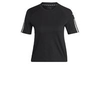adidas Donna Train Essentials Train Cotton 3-Stripes Crop Tee, Black/White, L