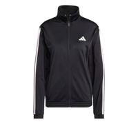 adidas Donna Tricot 3-Stripes Tracktop Sweatshirt, Black/Clear Pink, XL
