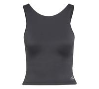 adidas Donna Yoga Cropped Tank with Inner Shelf, Black, M
