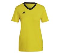 adidas Entrada 22 Short Sleeve Jersey, T-shirt Donna, Team Yellow/Black, XL
