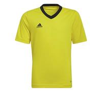 adidas Entrada 22 Short Sleeve Jersey, T-shirt Unisex - Bambini e ragazzi, Team Yellow/Black, 152