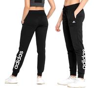 Adidas Ess Lignaggio Donna Pantaloni da Corsa Felpate Sport Nero/Bianco