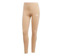 Adidas Essential Animalier Leggings Donna in Cotone Sportivi Slim Beige Strisce