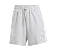 Adidas Essentials 3-Stripes Cotton Shorts Pantaloncini, Grigio Chiaro Screziato/Bianco, M Donna