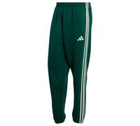 adidas - Essentials 3-Stripes Fleece Tapered Cuffed Pants - Pantaloni da allenamento M verde
