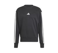 adidas Uomo Essential Three Stripes French Terry Sweatshirt, Black/White, M
