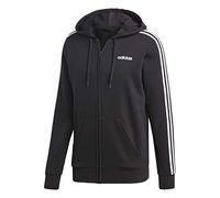 Adidas Essentials 3 Stripes Fullzip Fleece, Track Tops Uomo, Black/White, S