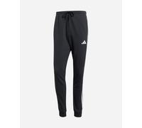 adidas Uomo Essential Three Stripes French Terry Pants, Black/White, XS