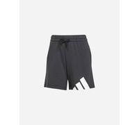adidas Donna Essentials Big Logo French Terry Shorts, Black/White, XS