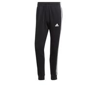 Pantaloni Essentials Fleece 3-Stripes Tapered Cuff Black / White S