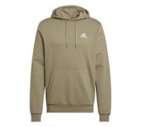 adidas Essentials Fleece Hoodie Felpa con cappuccio, Orbit Green/White, S Uomo