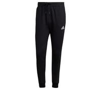 adidas Essentials Fleece Regular Tapered Pants Uomo, Black/White, L Corto