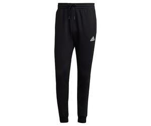 adidas Essentials Fleece Regular Tapered Pants Uomo, Black/White, S Corto