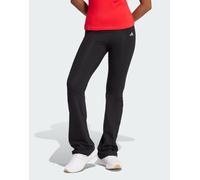 adidas Essentials - Leggings a zampa neri e bianchi con logo piccolo-Nero 2XL