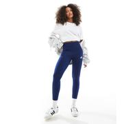 adidas Essentials - Leggings in cotone blu scuro e bianchi con 3 strisce M