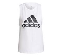 Adidas Essentials Linear Loose Tank, Canotta Donna, Bianco (White/Black), L 48-50