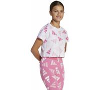 adidas Essentials Logo Celebration Jr - T-Shirt - bambina 9-10A White/Pink junior Better Cotton Initiative