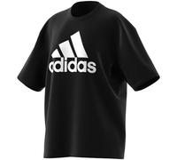 adidas Donna Essentials Big Logo Boyfriend Tee, Black/White, XS