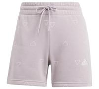 Adidas Essentials Monogram Fleece Graphic Shorts - Pantaloncini Casual Donna