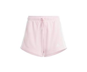adidas Essentials - Pantaloncini da Bambina a 3 Strisce, Colore: Rosa/Bianco, 7-8 Anni