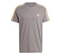 Adidas Essentials Single Jersey 3-Stripes Tee Maglietta a Maniche Corte, Charcoal, XS Uomo