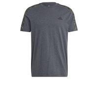 adidas Essentials Single Jersey 3-stripes Tee Maglietta a maniche corte, Dark Grey Heather/Black, S Uomo