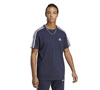 T-shirt adidas Essentials 3S manica corta blu scuro bianco puro - M