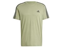 adidas Essentials Single Jersey 3-Stripes Tee Maglietta a Maniche Corte, Tent Green, S Uomo
